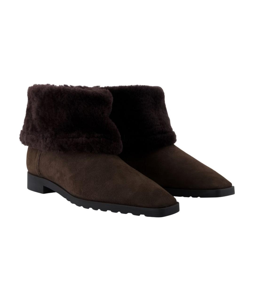 TOTEME Коричневые замшевые ботинки, фото 2