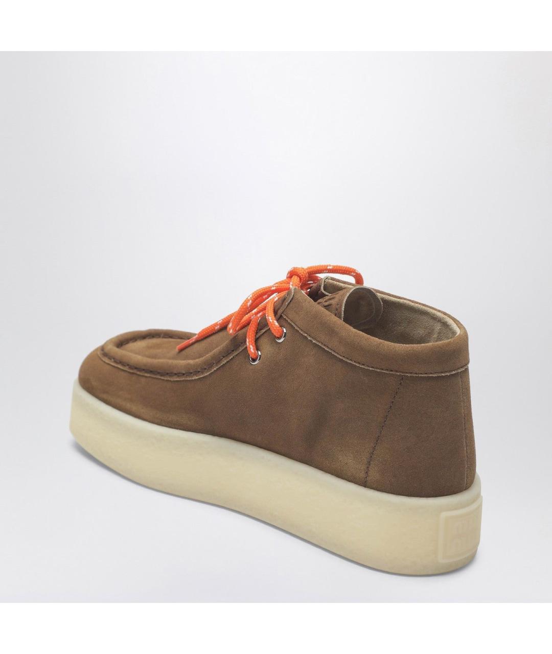 MIU MIU Коричневые замшевые ботинки, фото 2