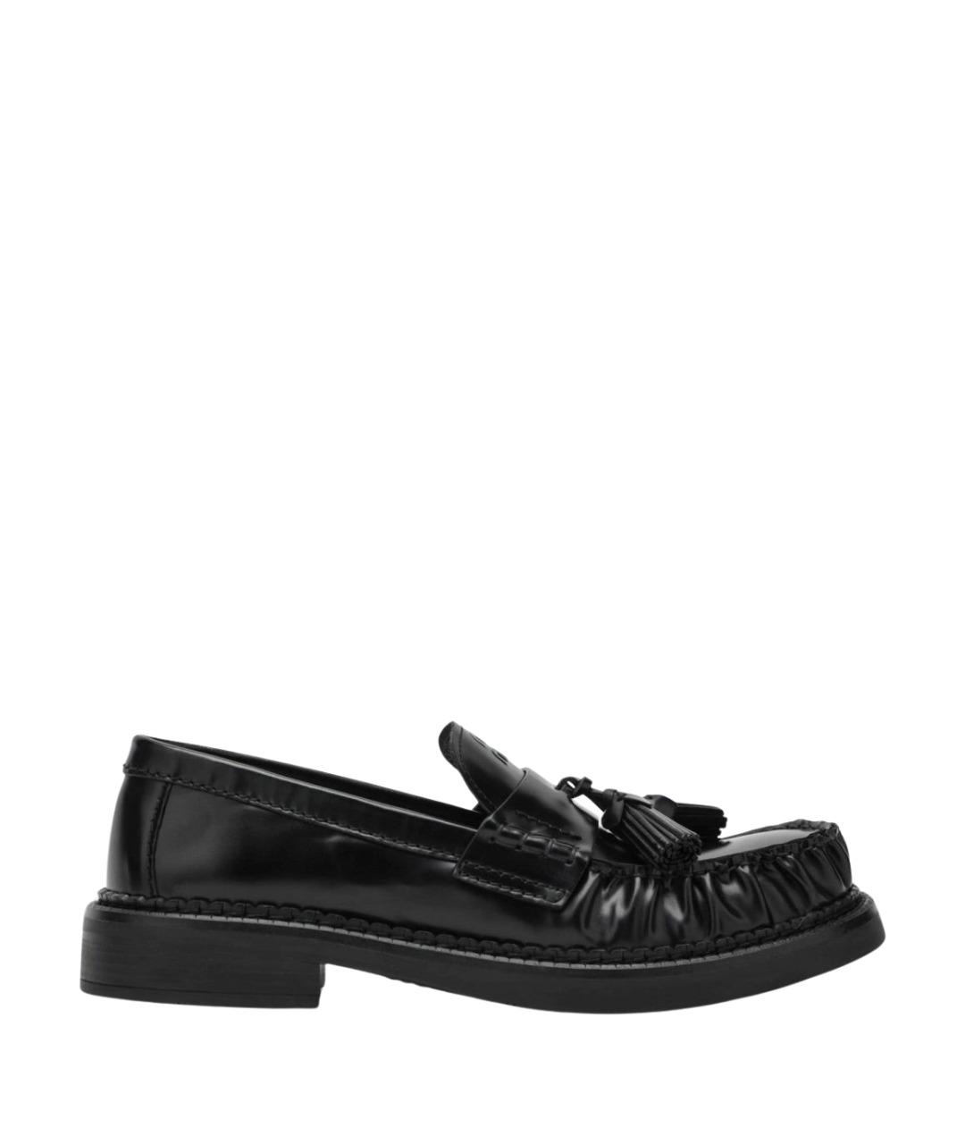 MIU MIU Черные кожаные лоферы, фото 1