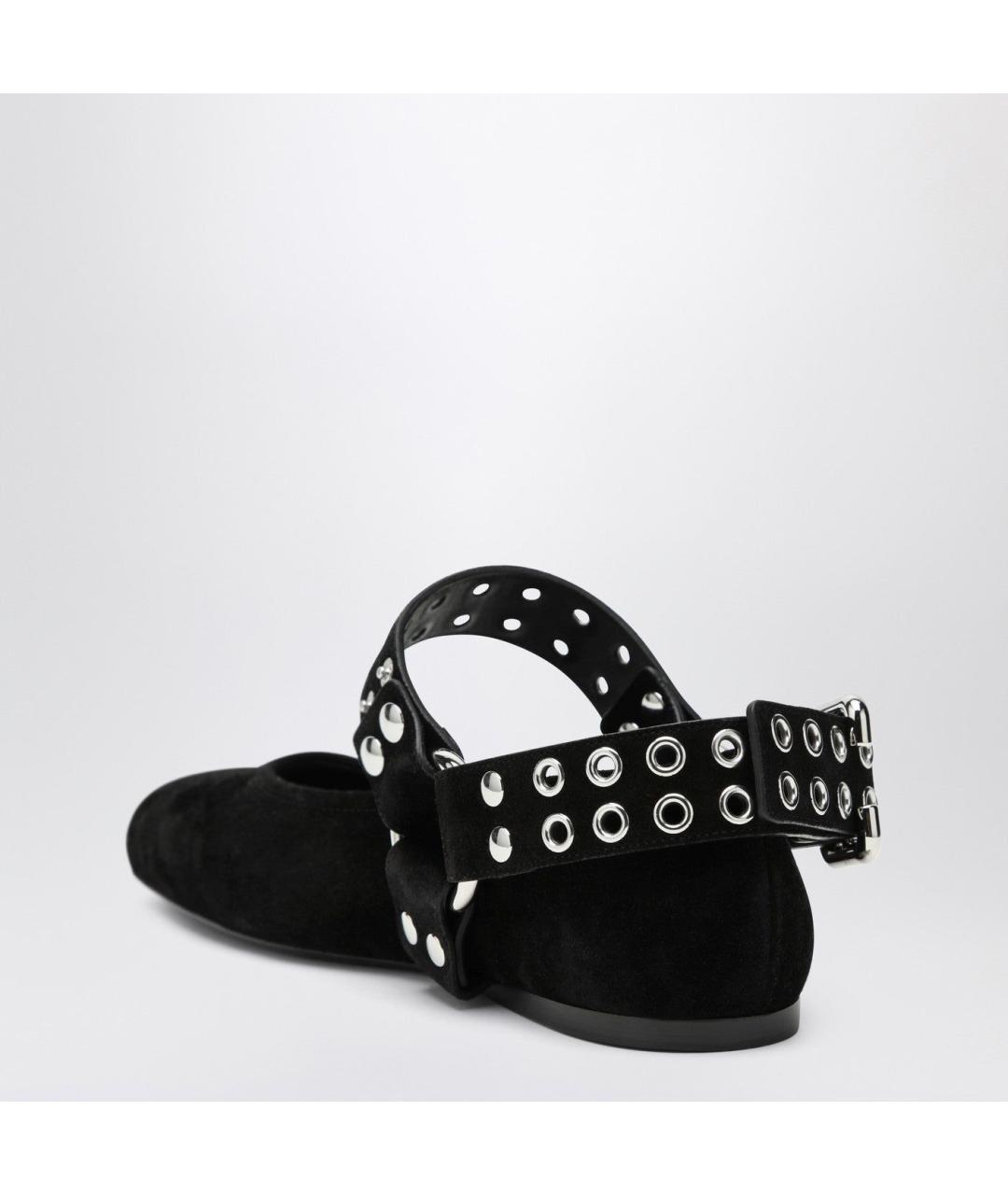 ALAIA Черные кожаные балетки, фото 2