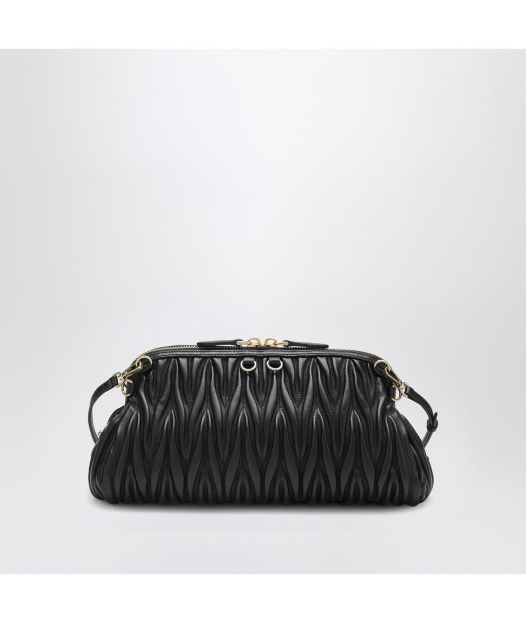 MIU MIU Черная кожаная сумка через плечо, фото 2