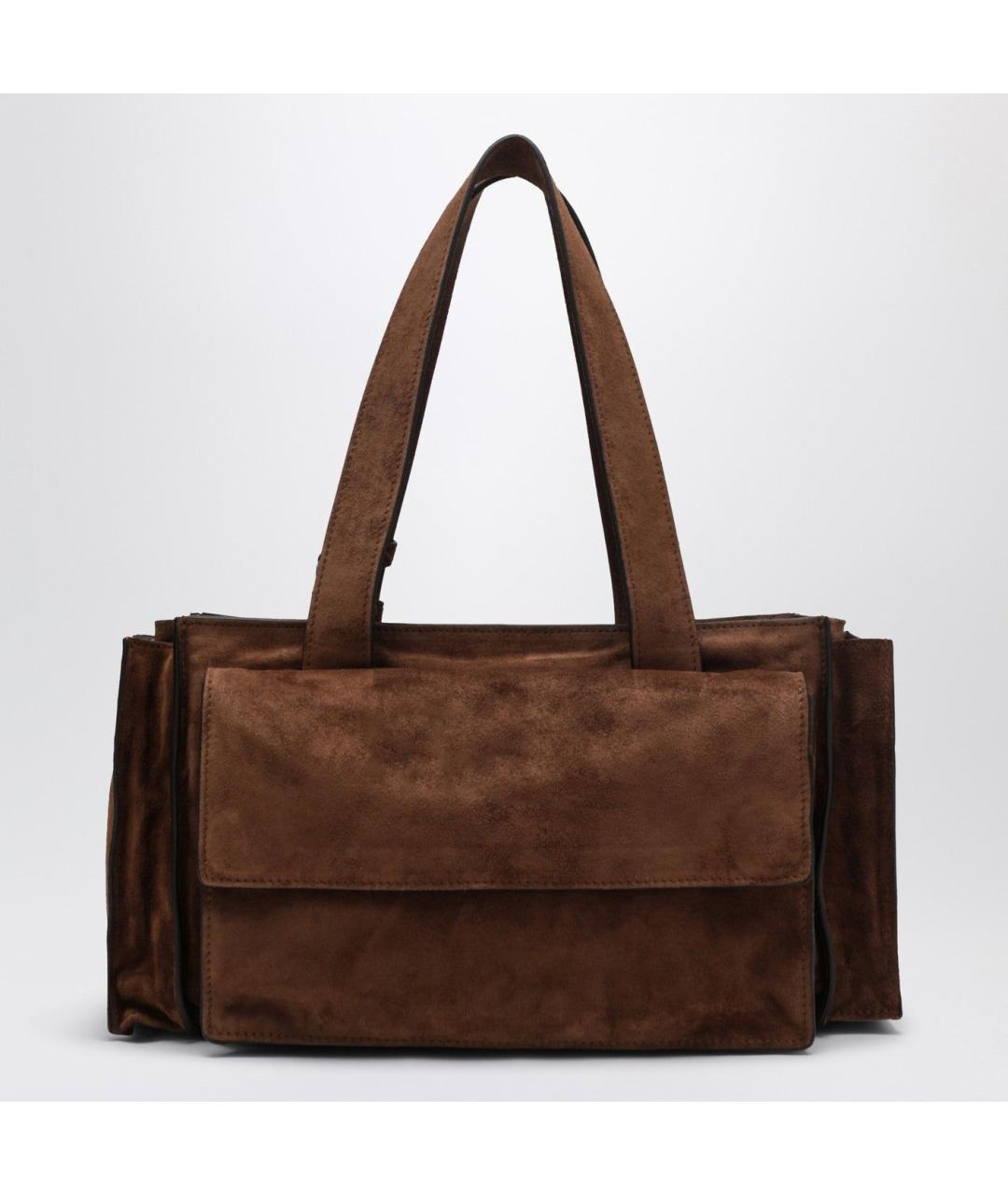 MIU MIU Коричневая замшевая сумка через плечо, фото 2