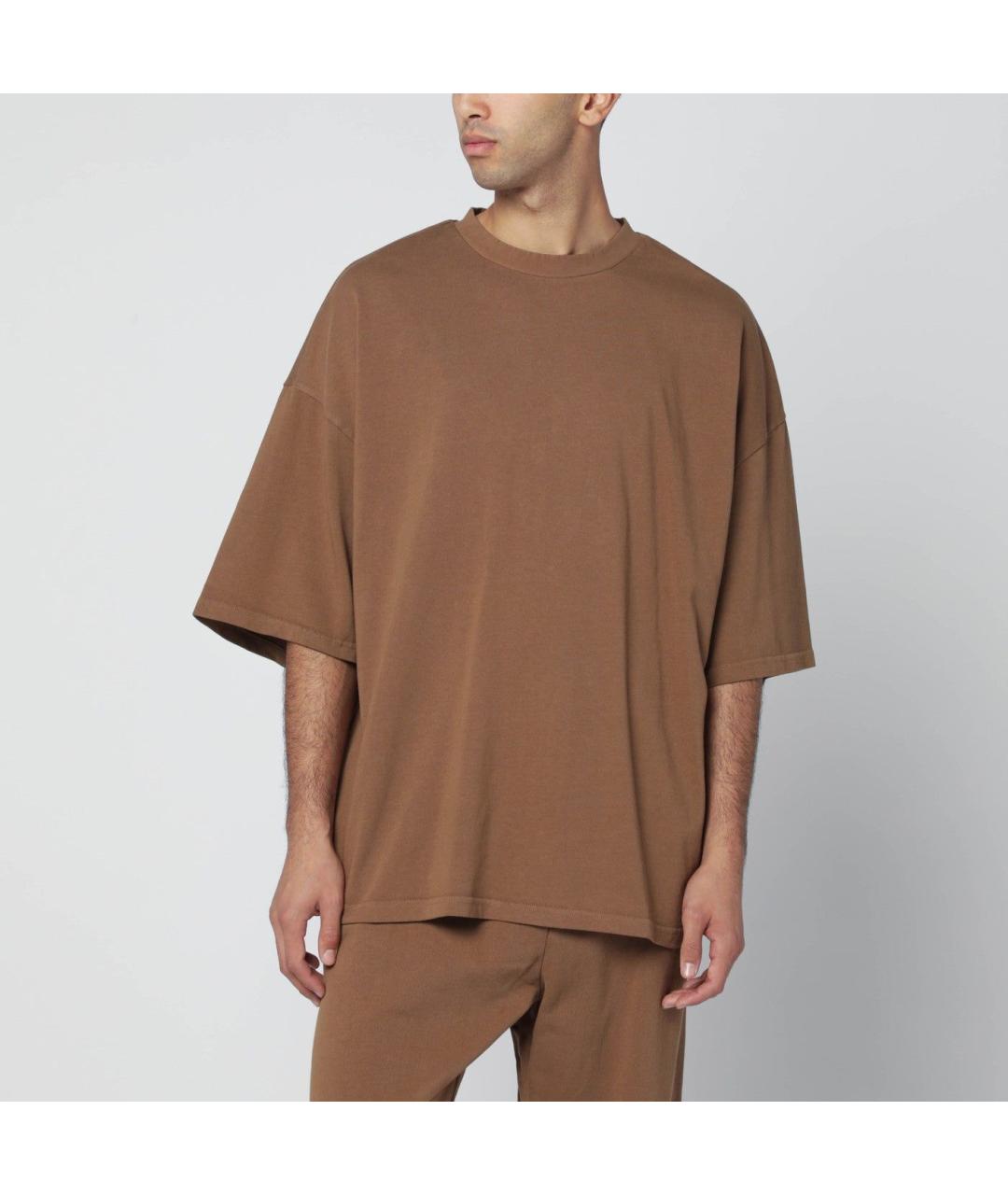 entire studios Коричневая хлопковая футболка, фото 3