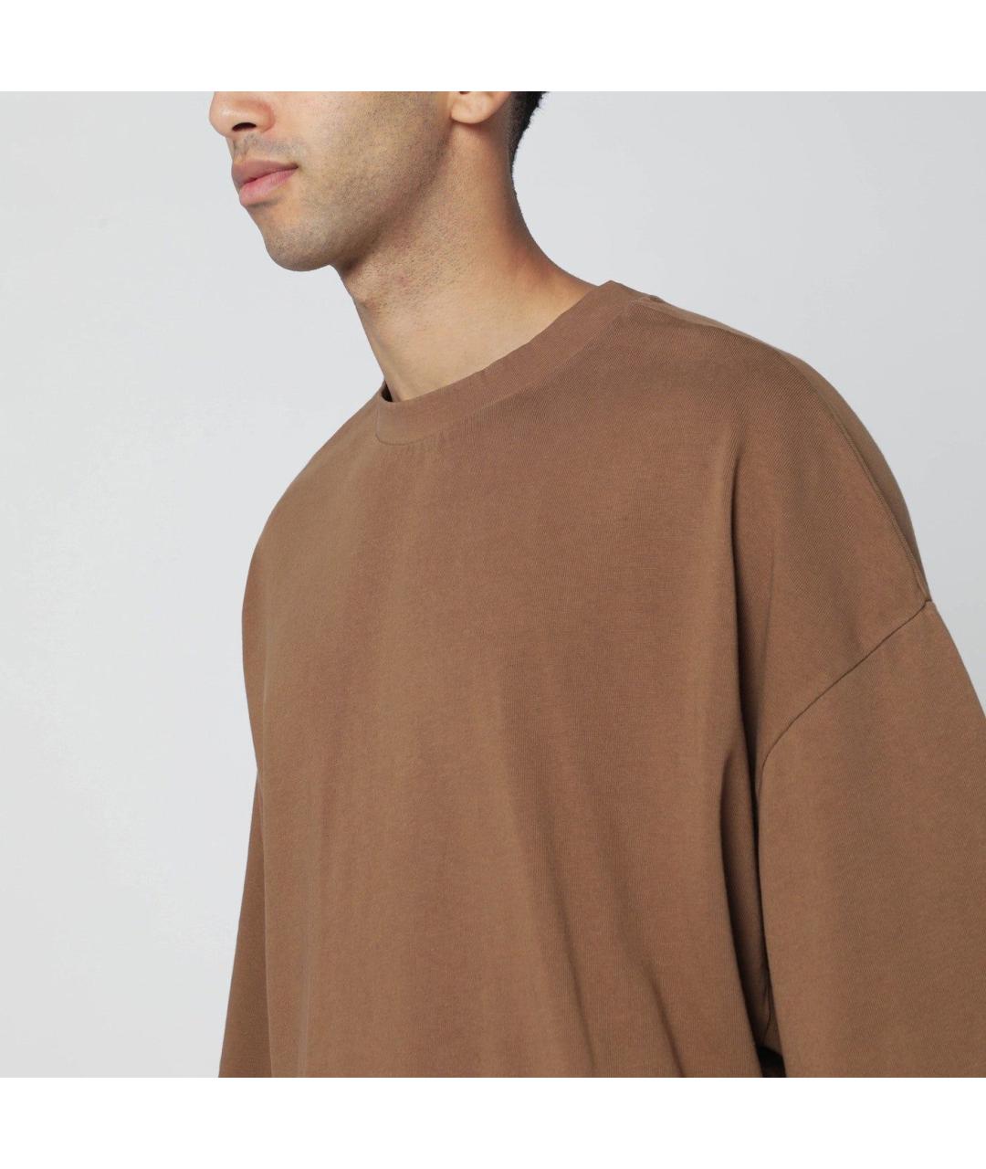 entire studios Коричневая хлопковая футболка, фото 2