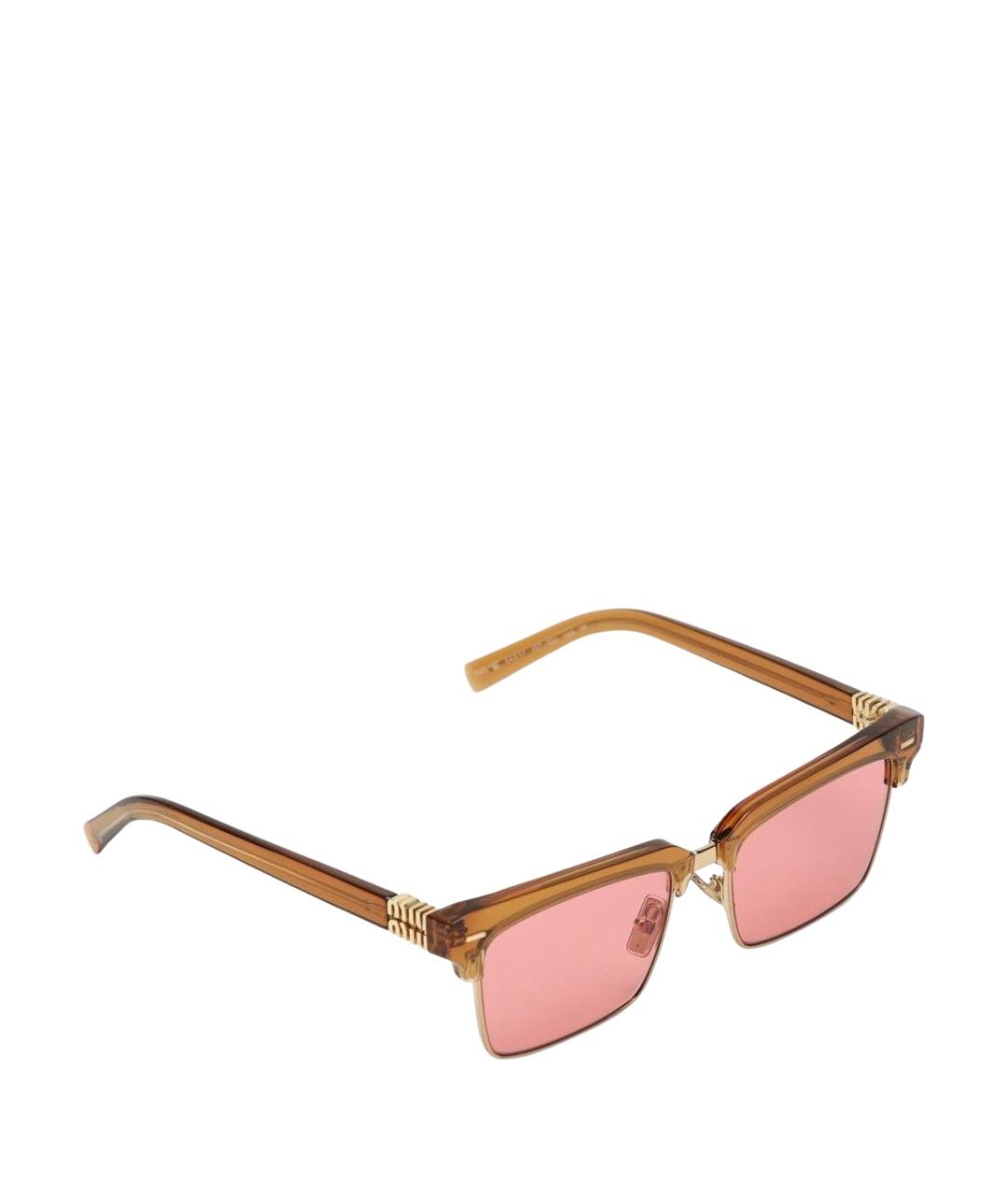MIU MIU Розовые пластиковые солнцезащитные очки, фото 1