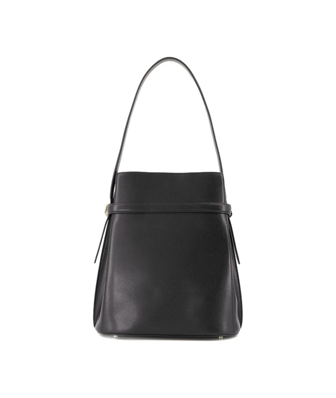 TOTEME Черная кожаная сумка через плечо, фото 3