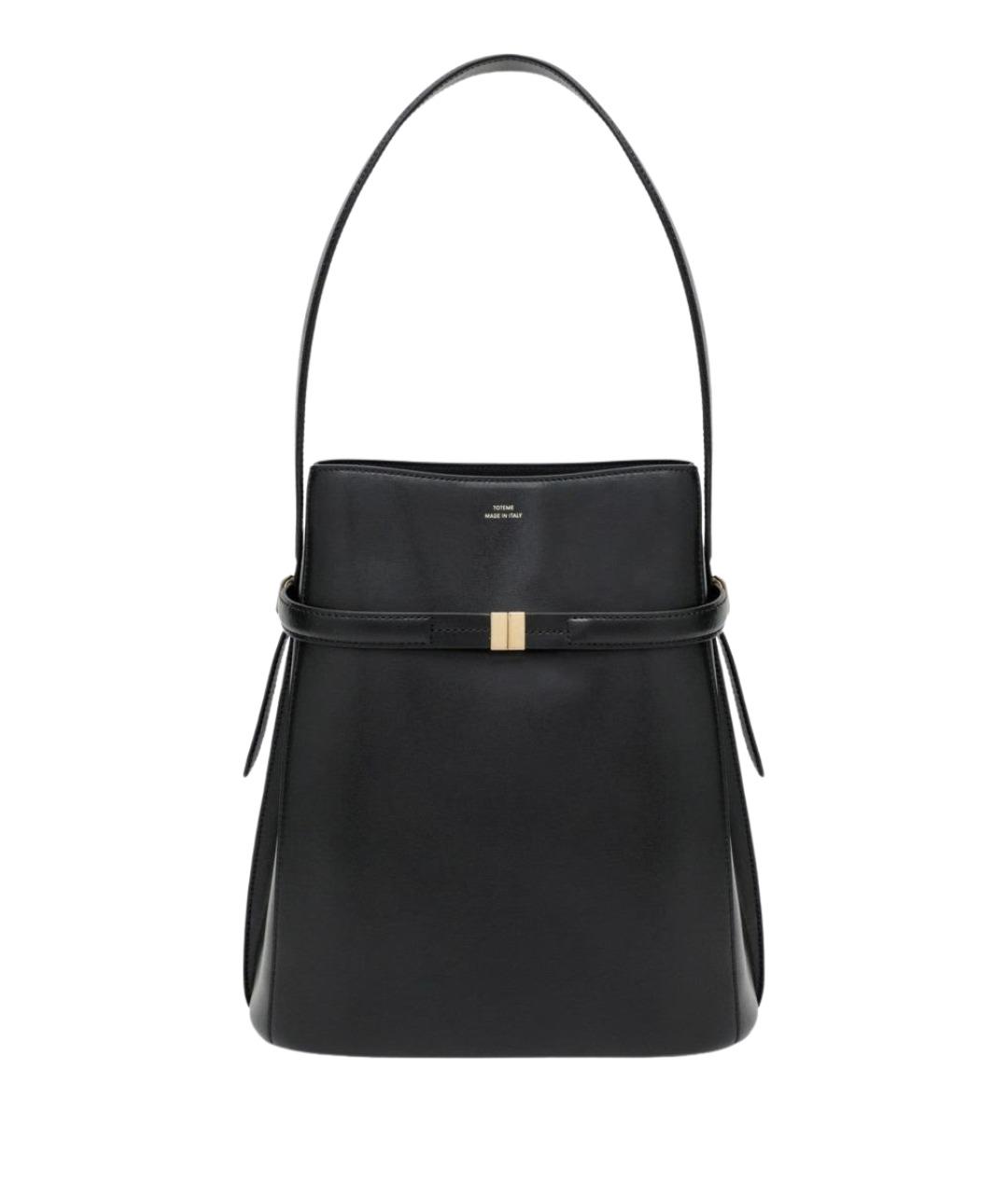 TOTEME Черная кожаная сумка через плечо, фото 1