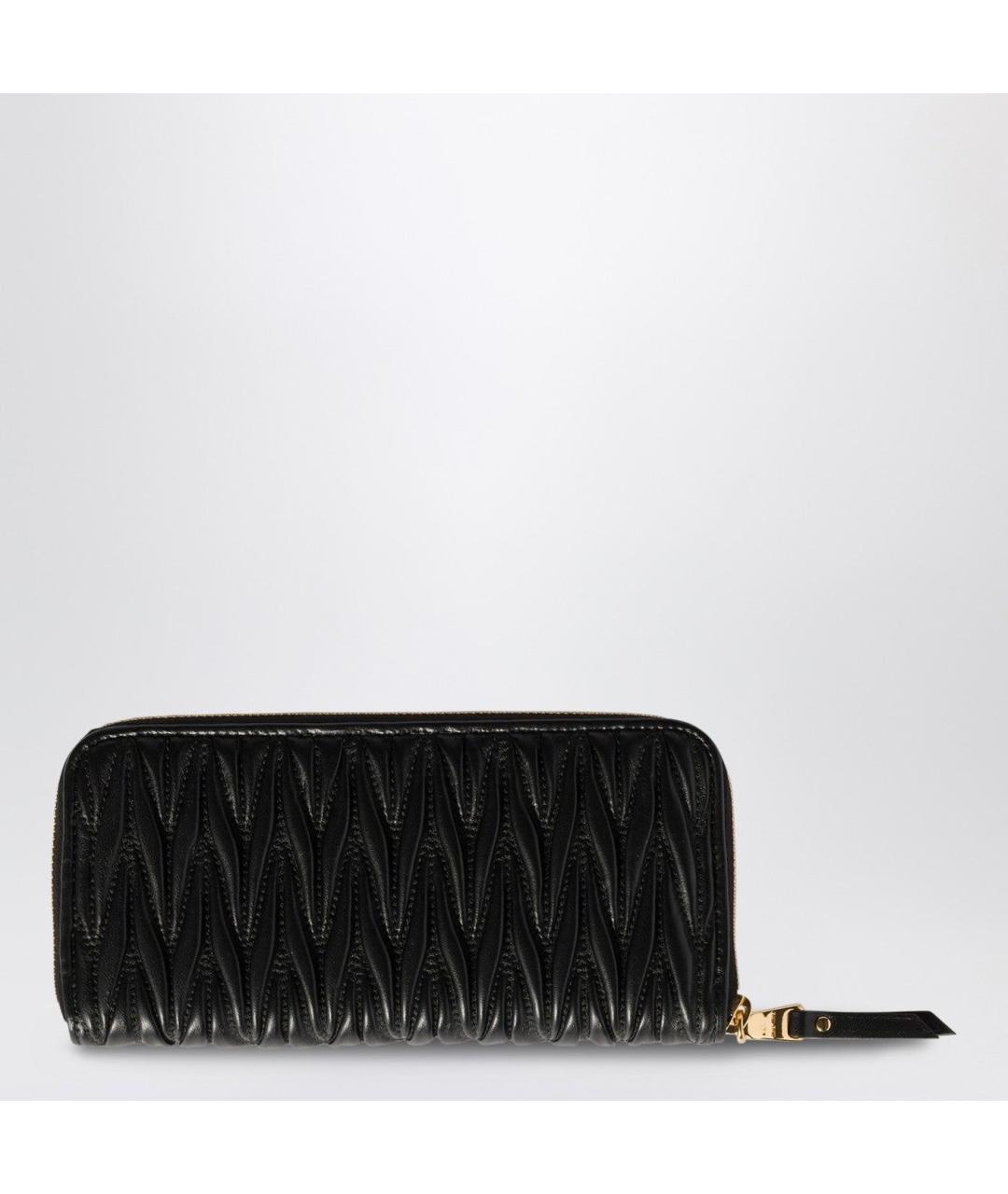 MIU MIU Черный кожаный кошелек, фото 2