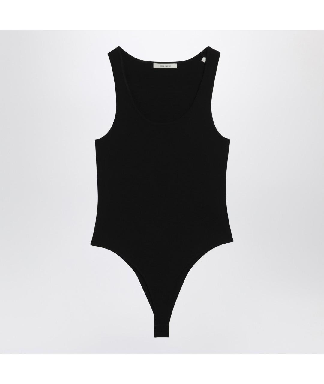 entire studios Черная вискозная майка, фото 3