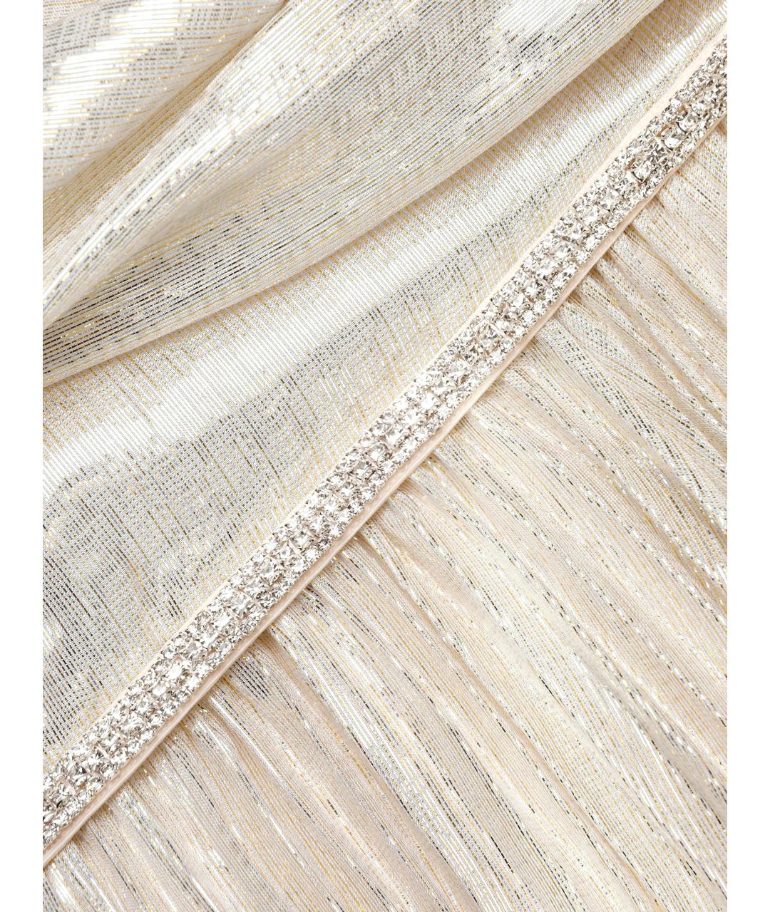 SELF-PORTRAIT Бежевое шифоновое вечернее платье, фото 5