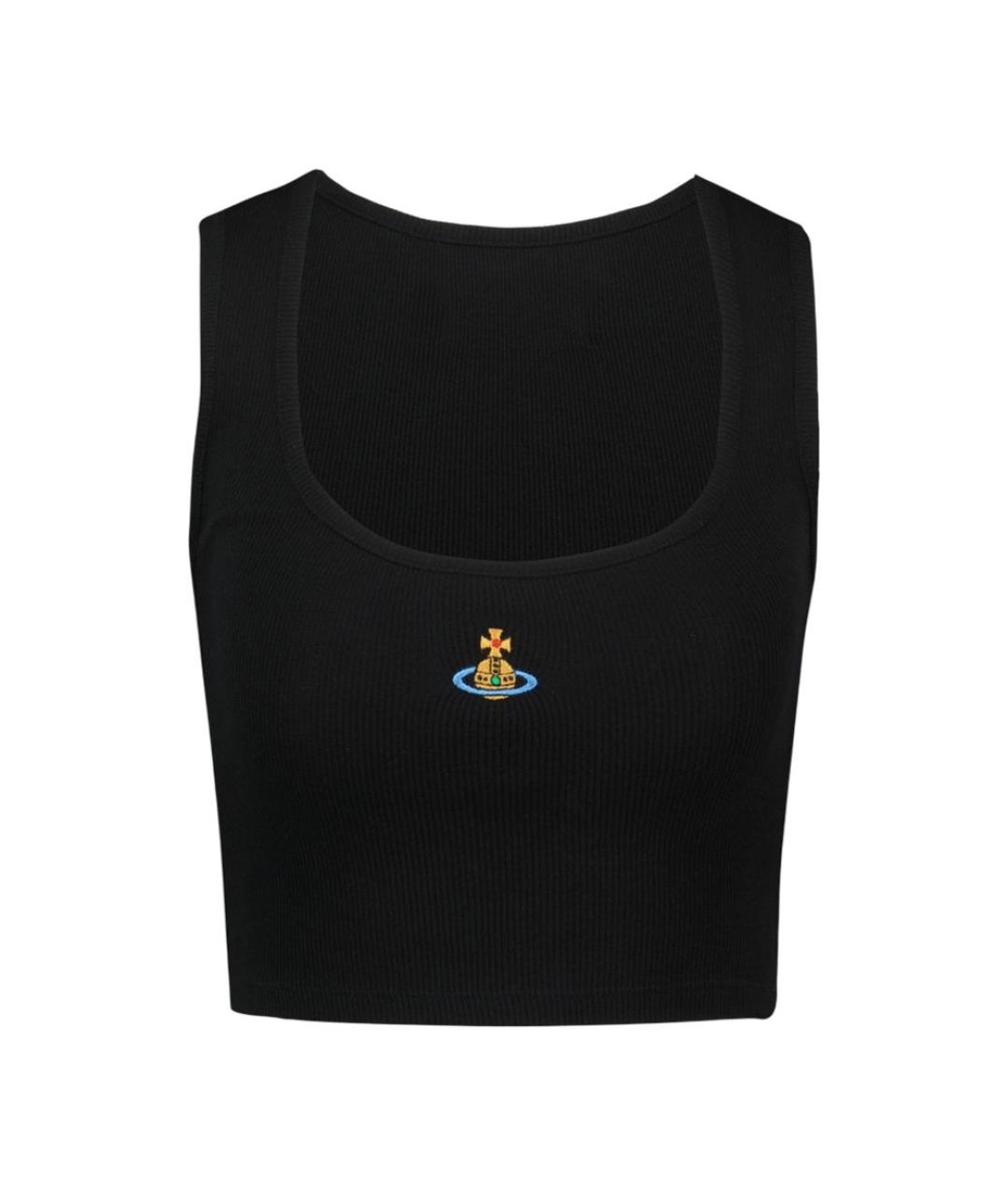 VIVIENNE WESTWOOD Черная хлопковая майка, фото 1