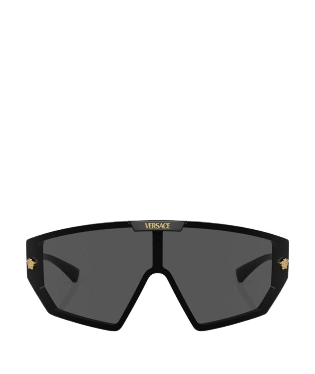 VERSACE Черные пластиковые солнцезащитные очки, фото 1