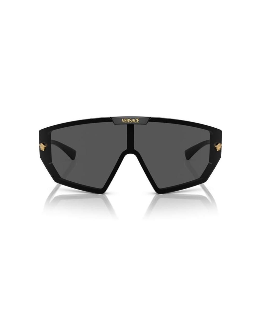 VERSACE Черные пластиковые солнцезащитные очки, фото 1