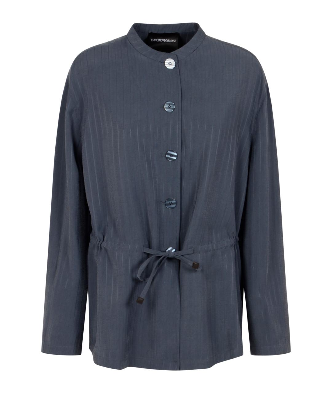 EMPORIO ARMANI Синий полиэстеровый жакет/пиджак, фото 1
