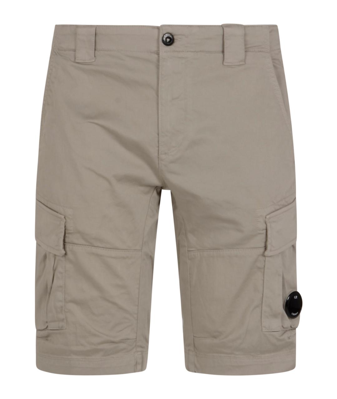 CP COMPANY Серые хлопковые шорты, фото 1