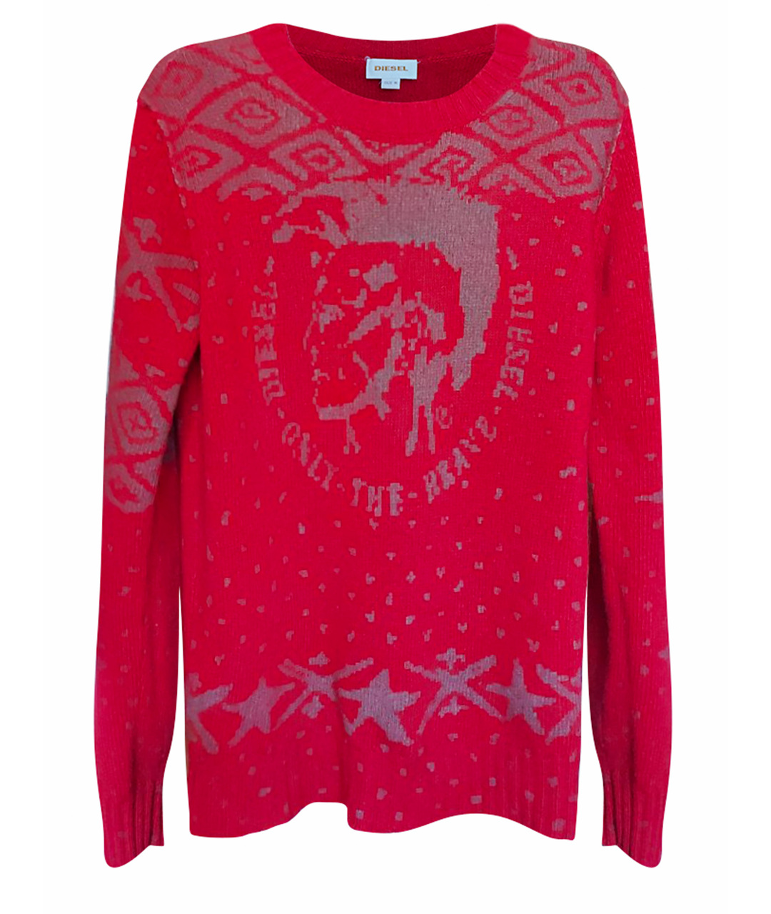 DIESEL Красный шерстяной джемпер / свитер, фото 1