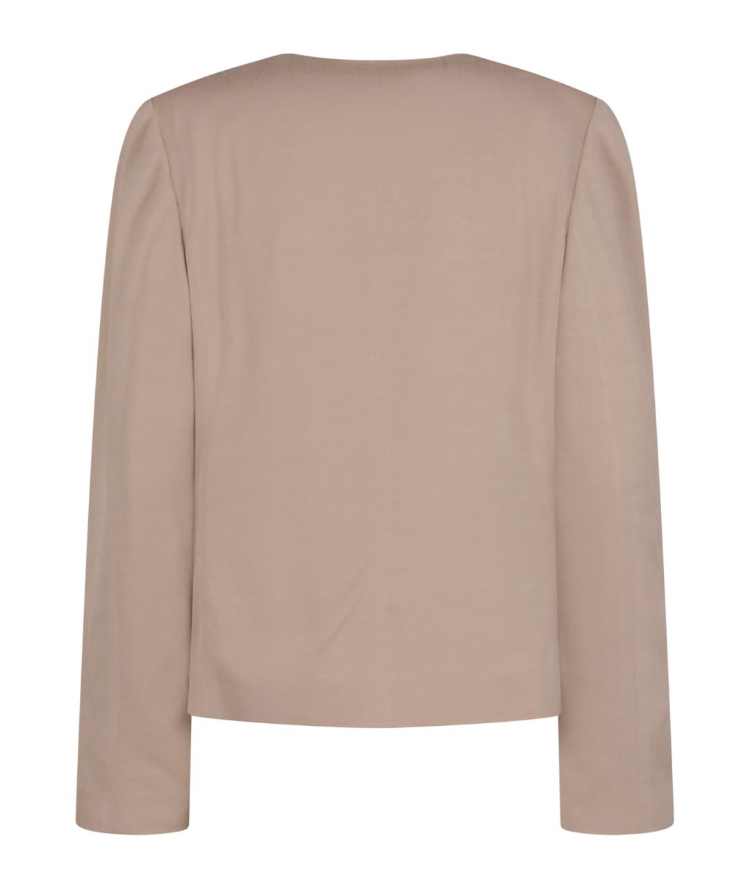 EMPORIO ARMANI Бежевый вискозный жакет/пиджак, фото 2