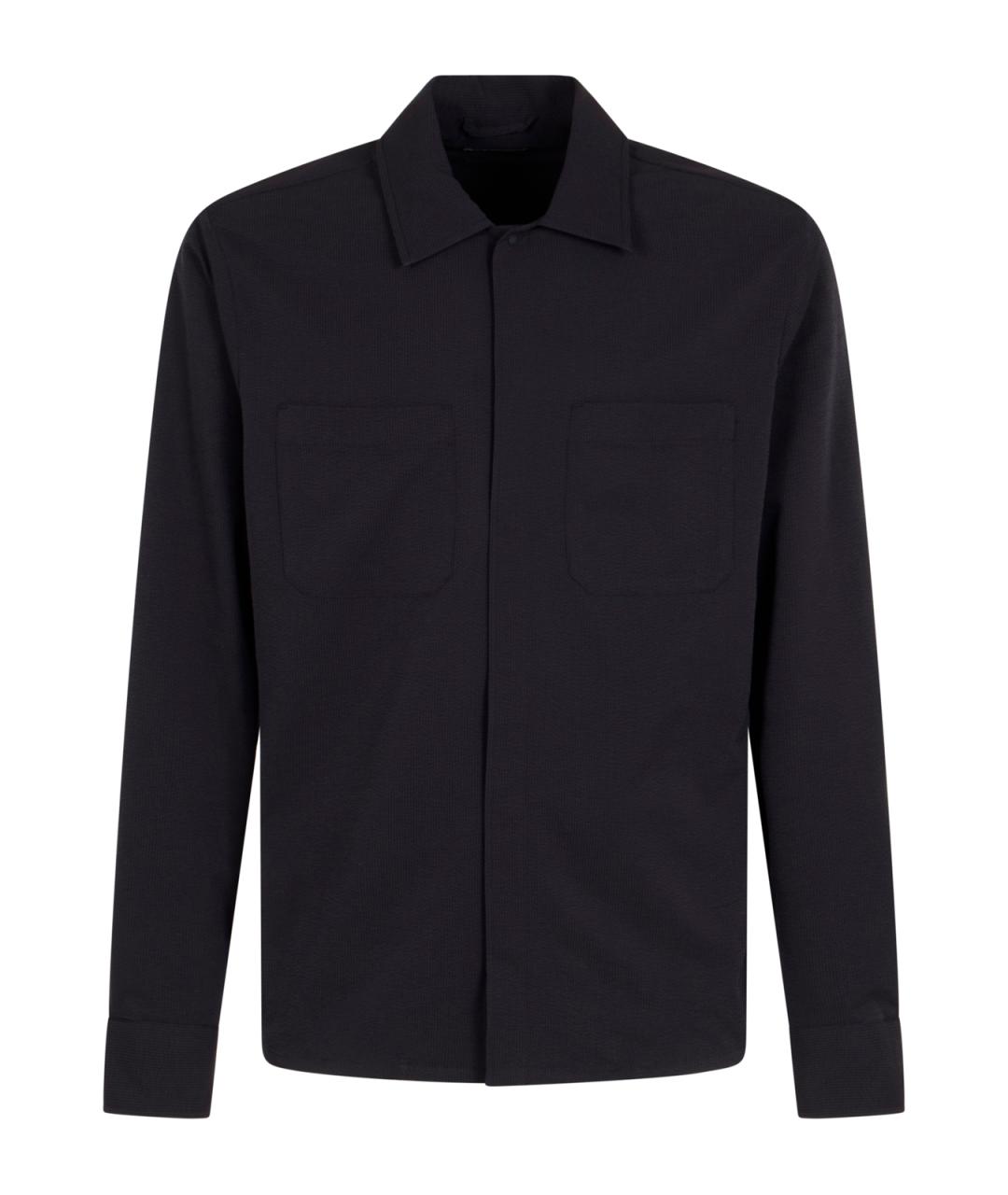 HERNO Синяя кэжуал рубашка, фото 1