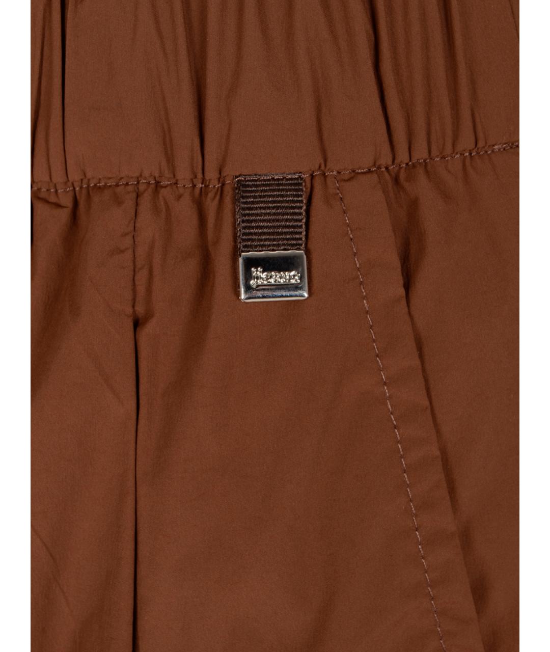 HERNO Коричневые прямые брюки, фото 3
