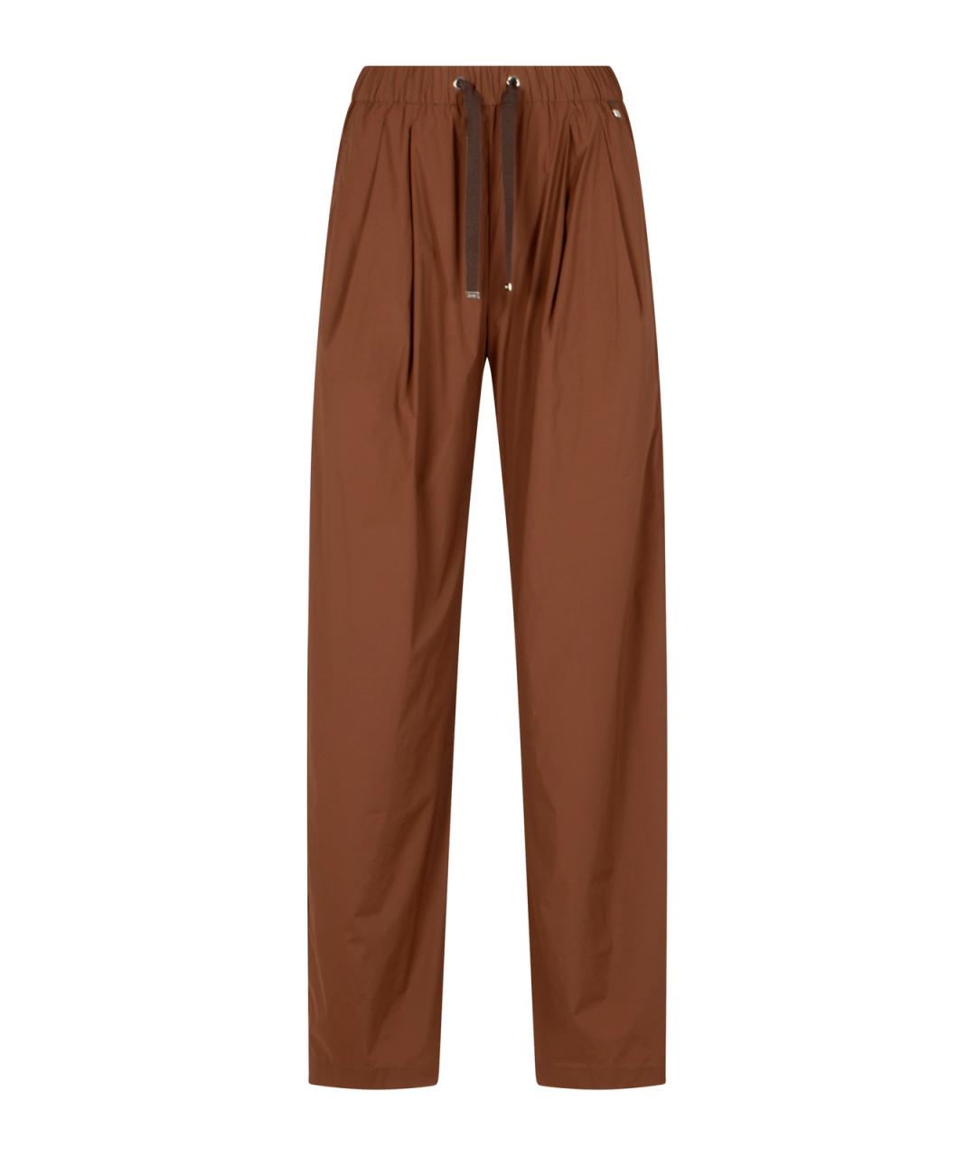 HERNO Коричневые прямые брюки, фото 1