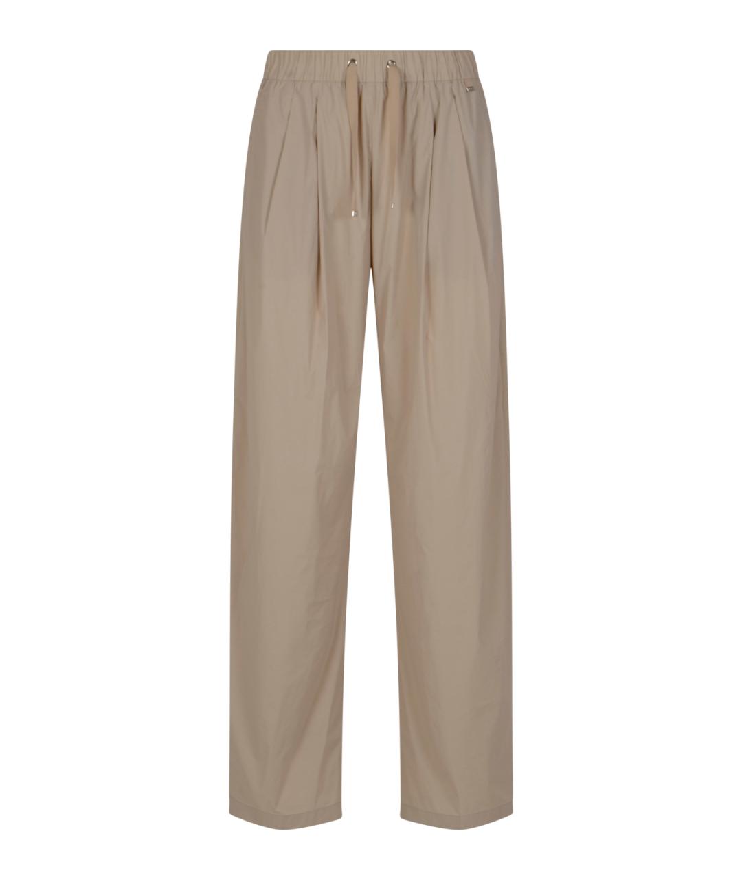 HERNO Бежевые прямые брюки, фото 1