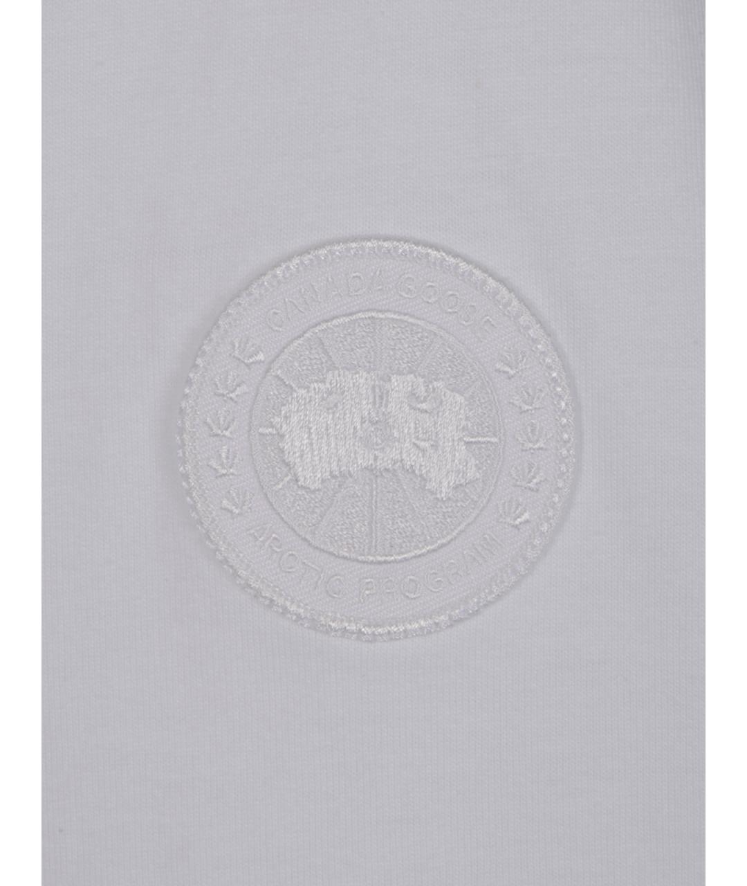 CANADA GOOSE Белая хлопковая футболка, фото 3