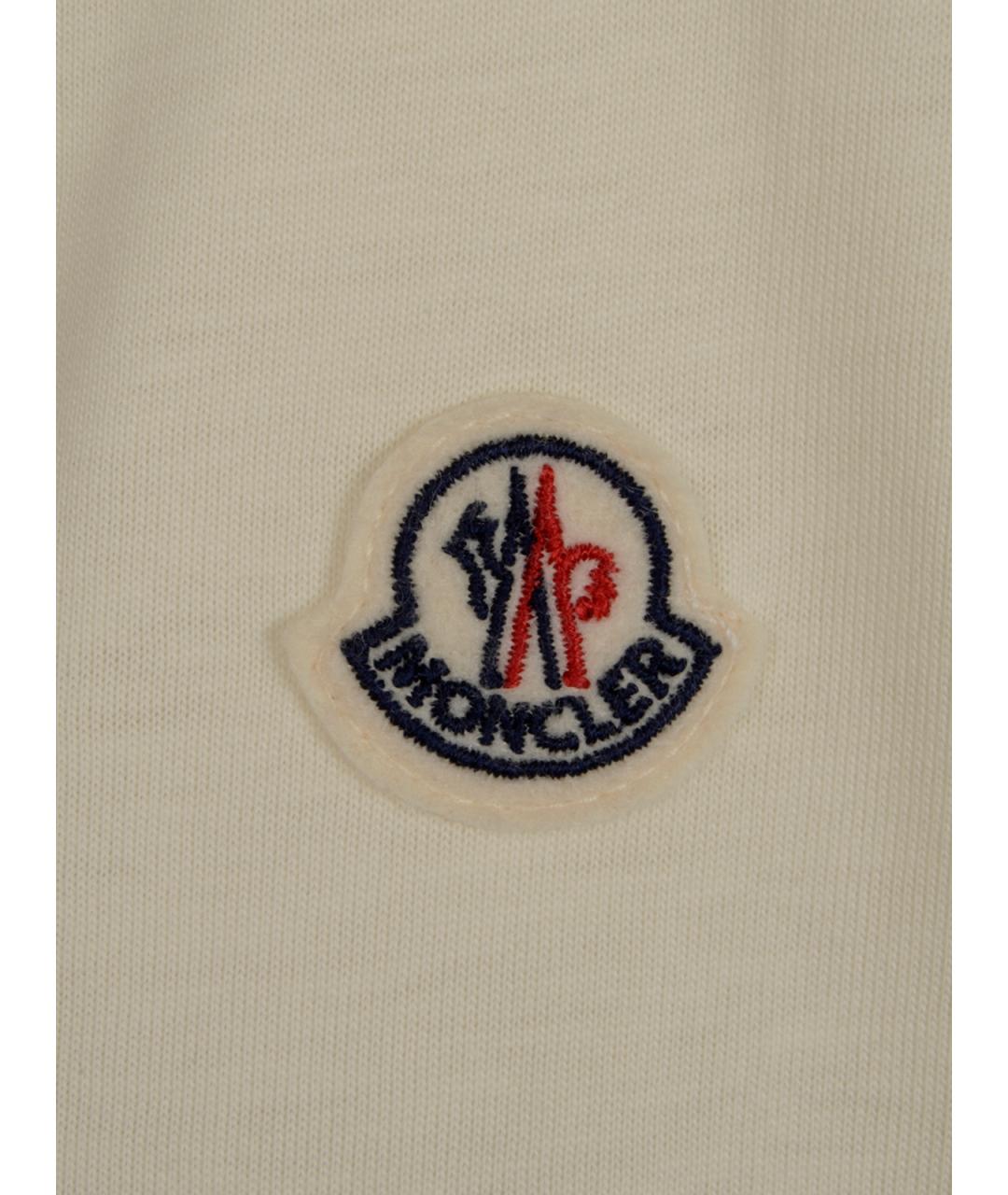 MONCLER Белая хлопковая футболка, фото 3