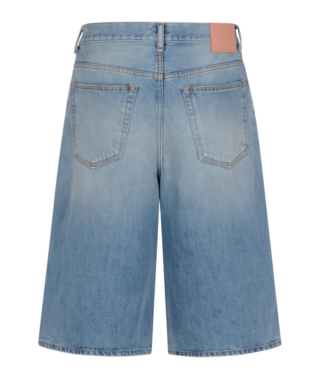 ACNE STUDIOS Голубые хлопковые шорты, фото 2