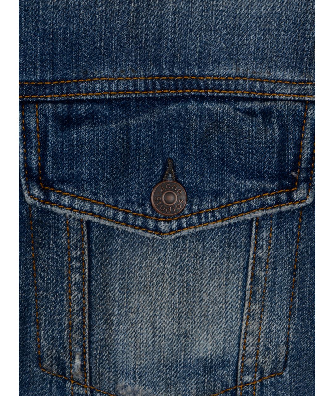 ACNE STUDIOS Синяя хлопковая куртка, фото 3