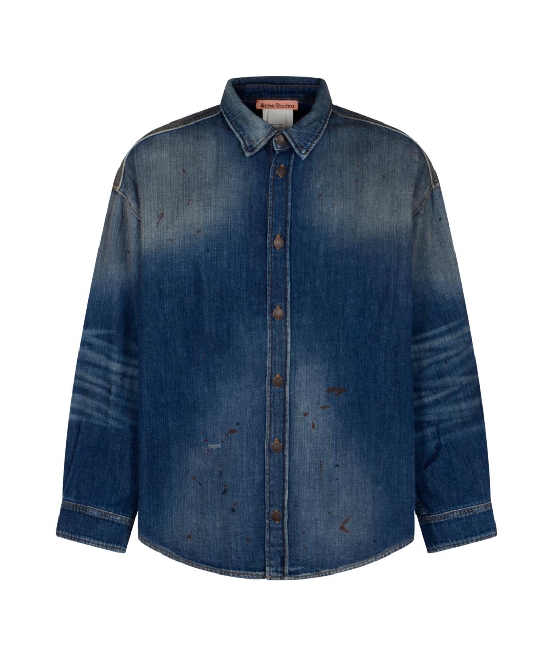 ACNE STUDIOS Синяя хлопковая кэжуал рубашка, фото 1