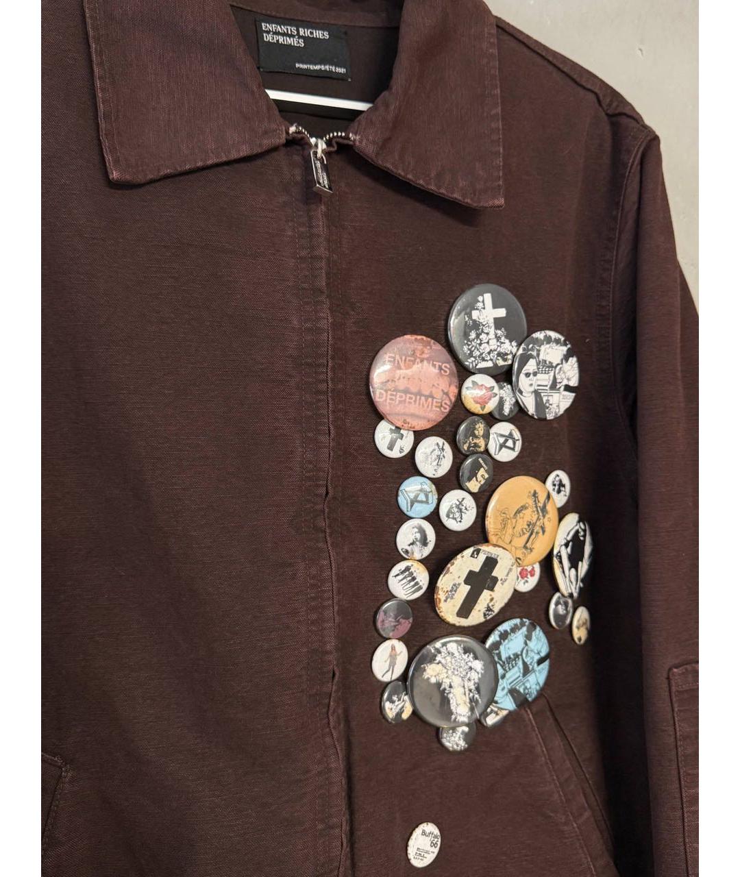 Enfants Riches Déprimés Бордовая деним куртка, фото 3