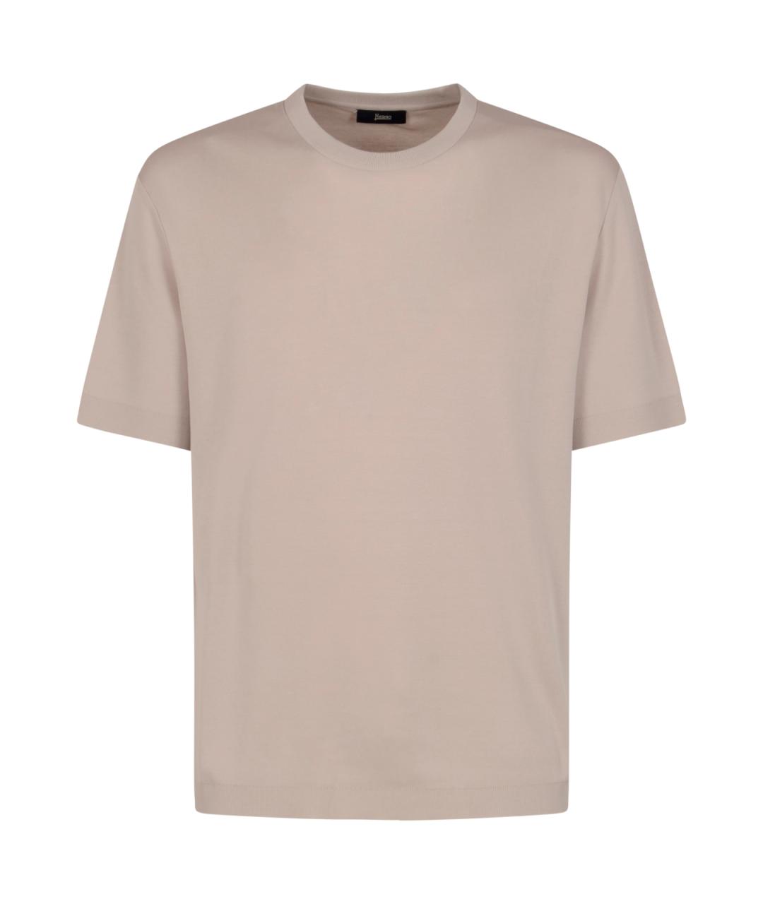 HERNO Серая хлопковая футболка, фото 1