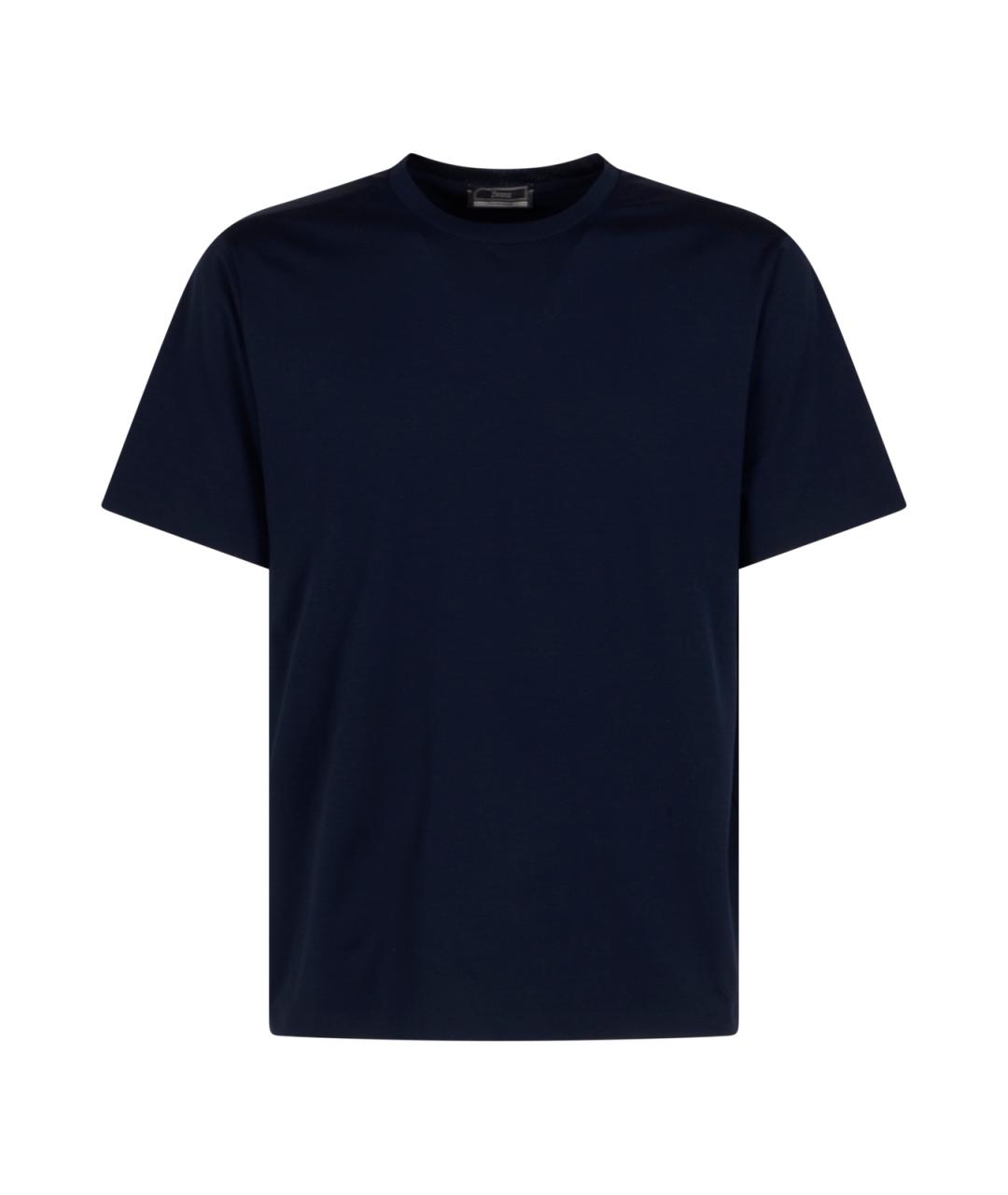 HERNO Синяя хлопковая футболка, фото 1