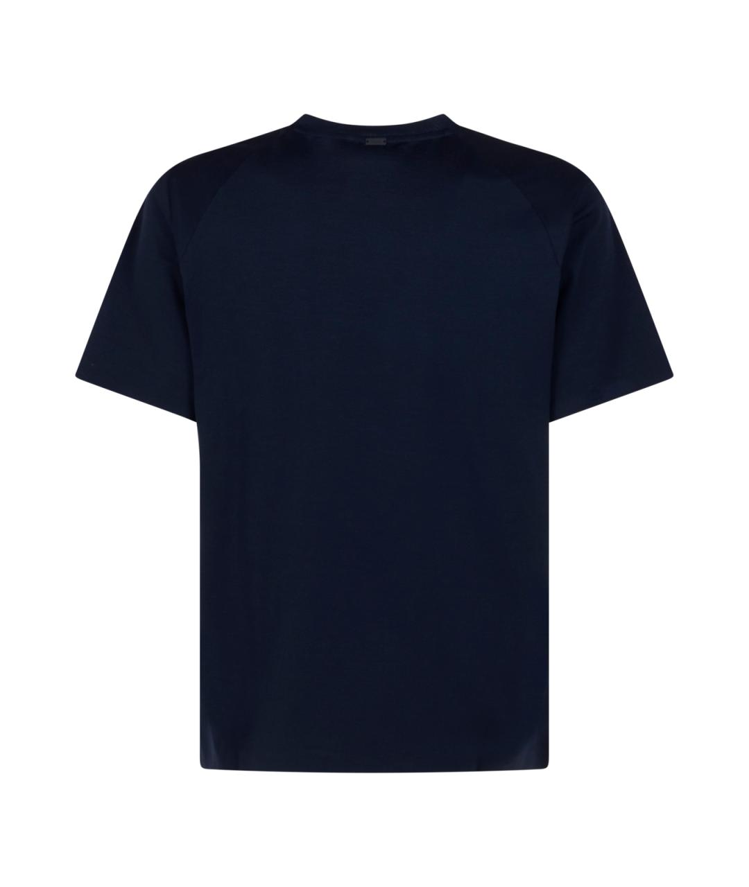 HERNO Синяя хлопковая футболка, фото 2