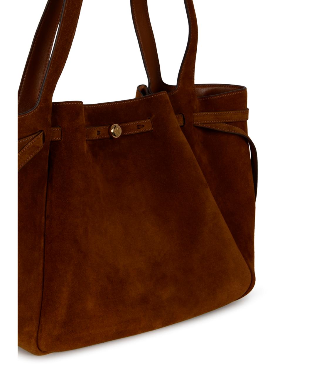 TORY BURCH Коричневая замшевая сумка тоут, фото 4