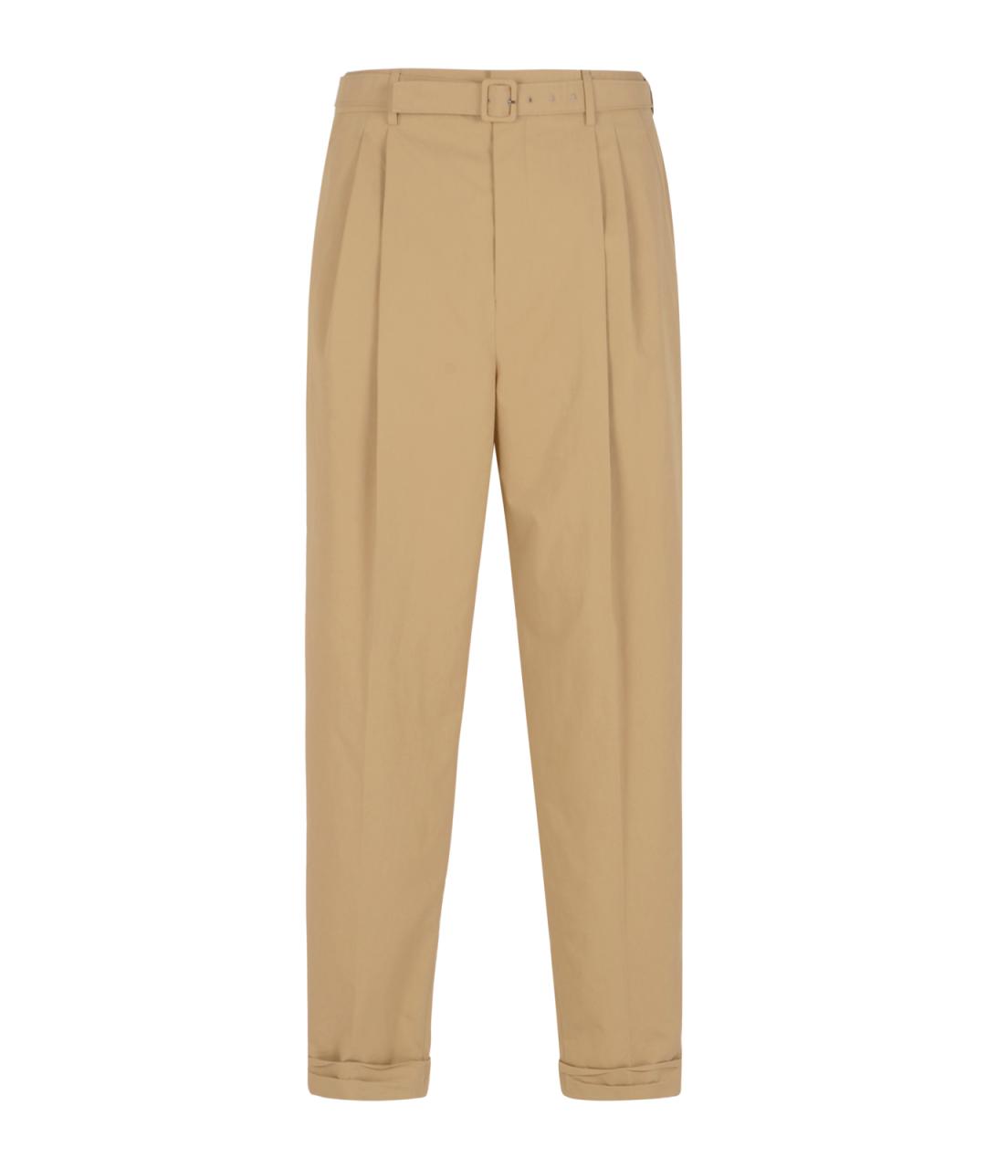 SAINT LAURENT Бежевые повседневные брюки, фото 1