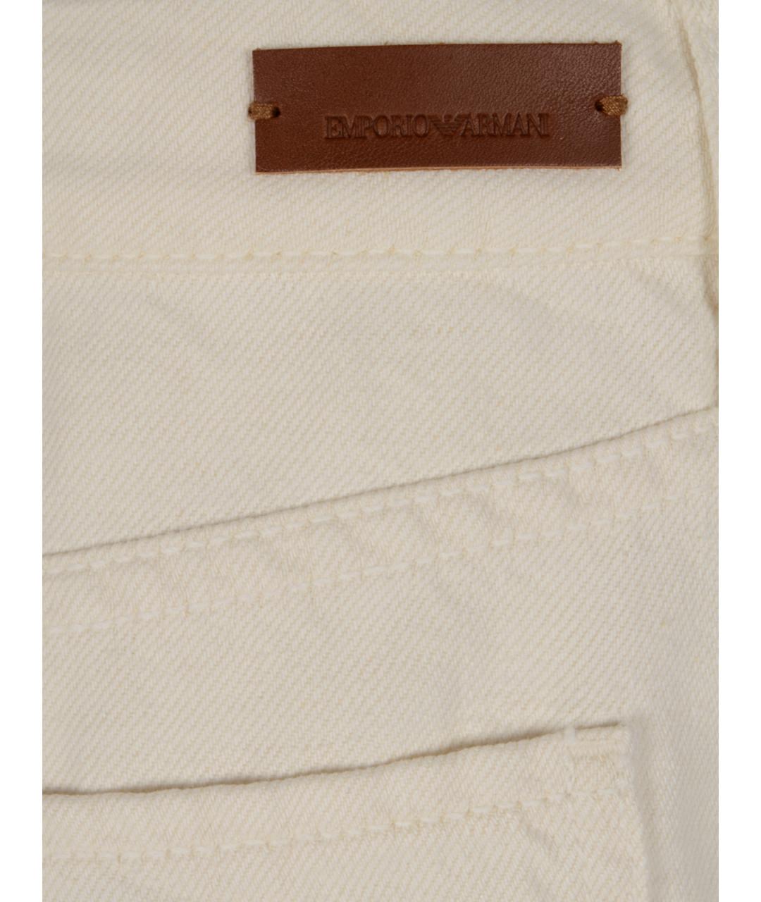 EMPORIO ARMANI Бежевые прямые джинсы, фото 3