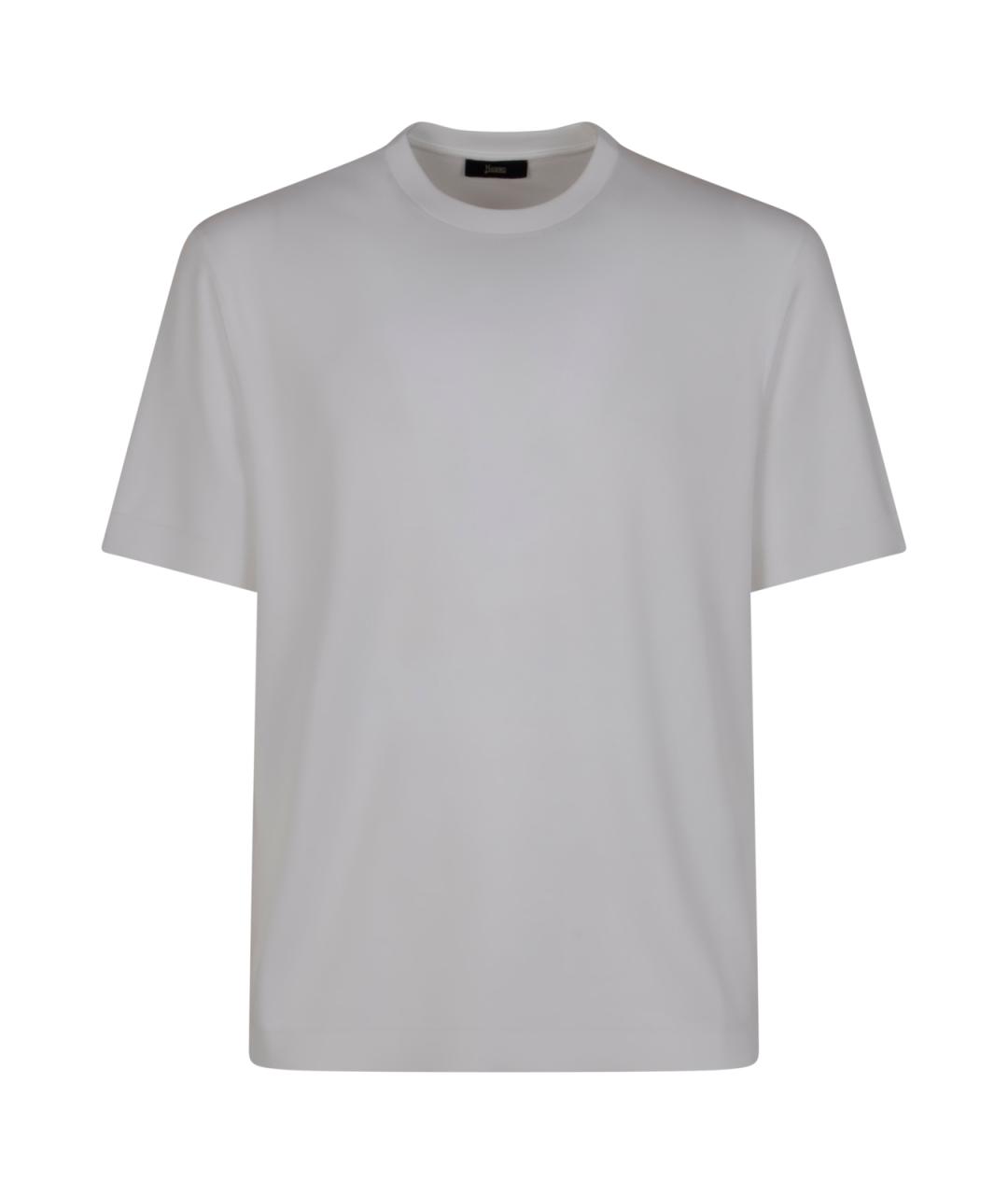 HERNO Белая хлопковая футболка, фото 1