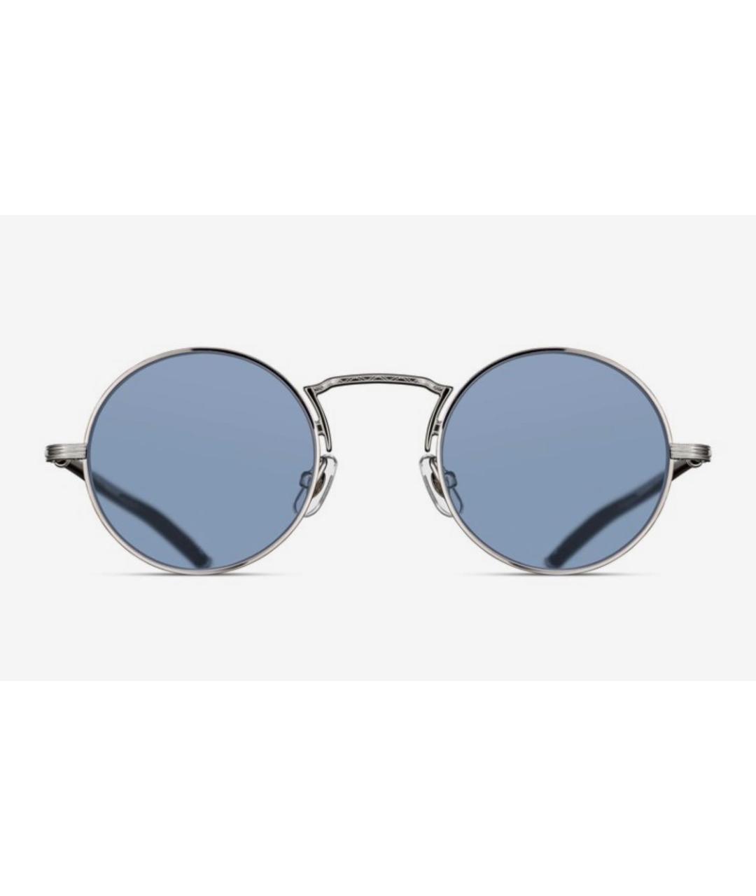 MATSUDA Синие металлические солнцезащитные очки, фото 4