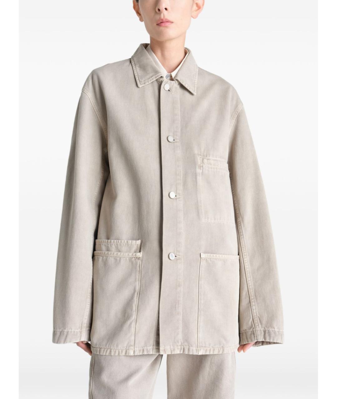 LEMAIRE Бежевая хлопковая куртка, фото 6