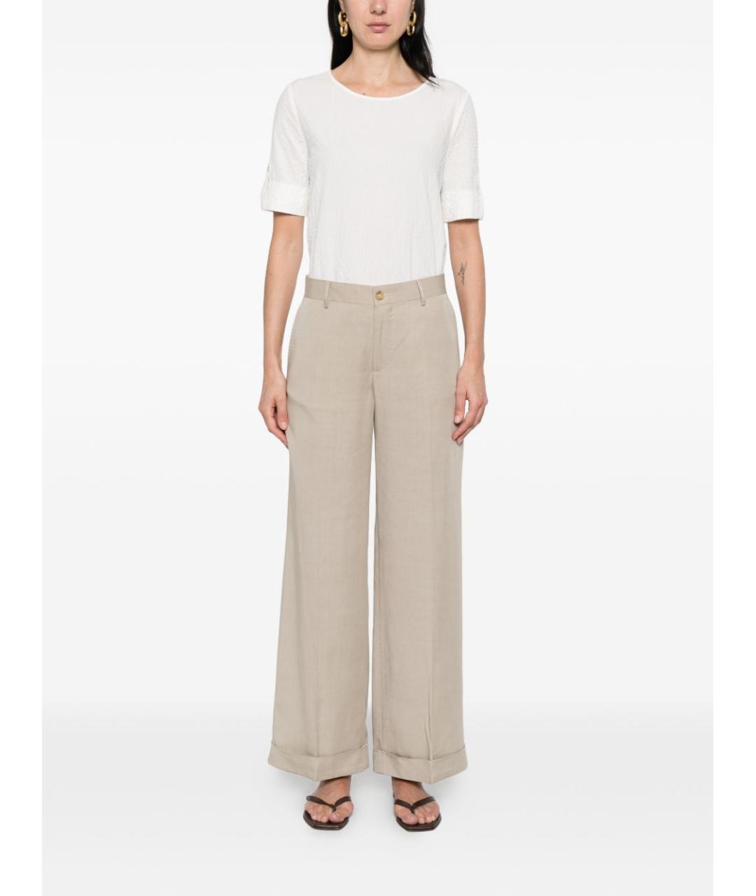 L.B.M. 1911 Бежевые прямые брюки, фото 5