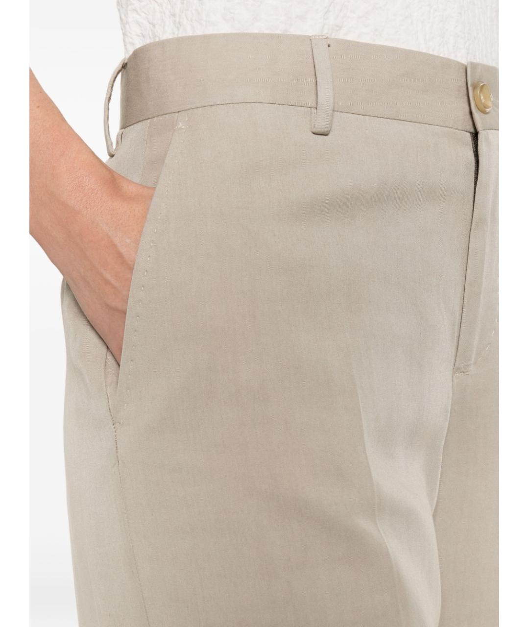 L.B.M. 1911 Бежевые прямые брюки, фото 3
