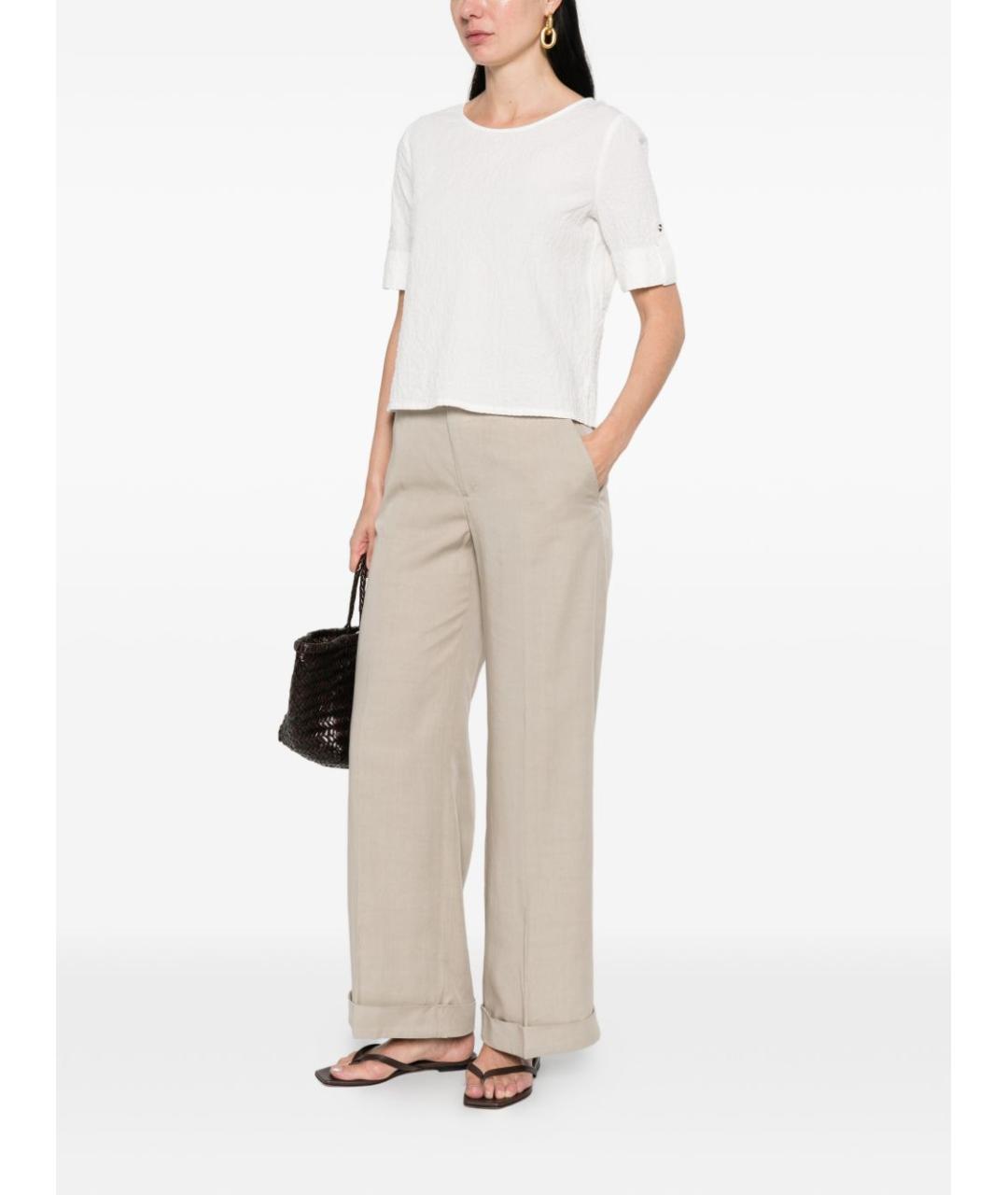 L.B.M. 1911 Бежевые прямые брюки, фото 4