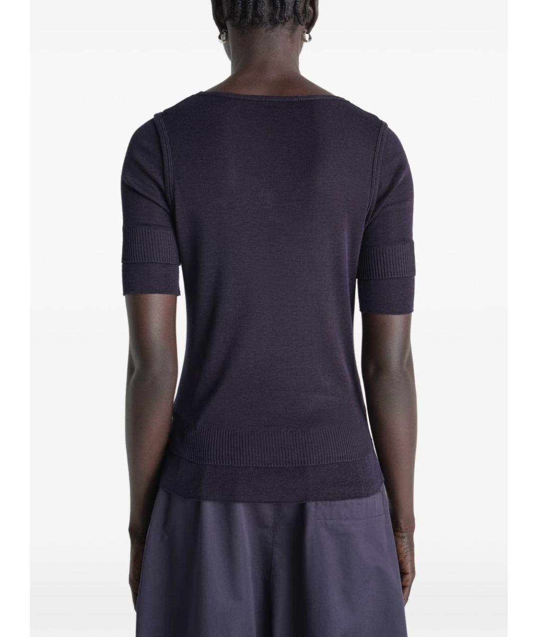 LEMAIRE Синяя вискозная футболка, фото 2