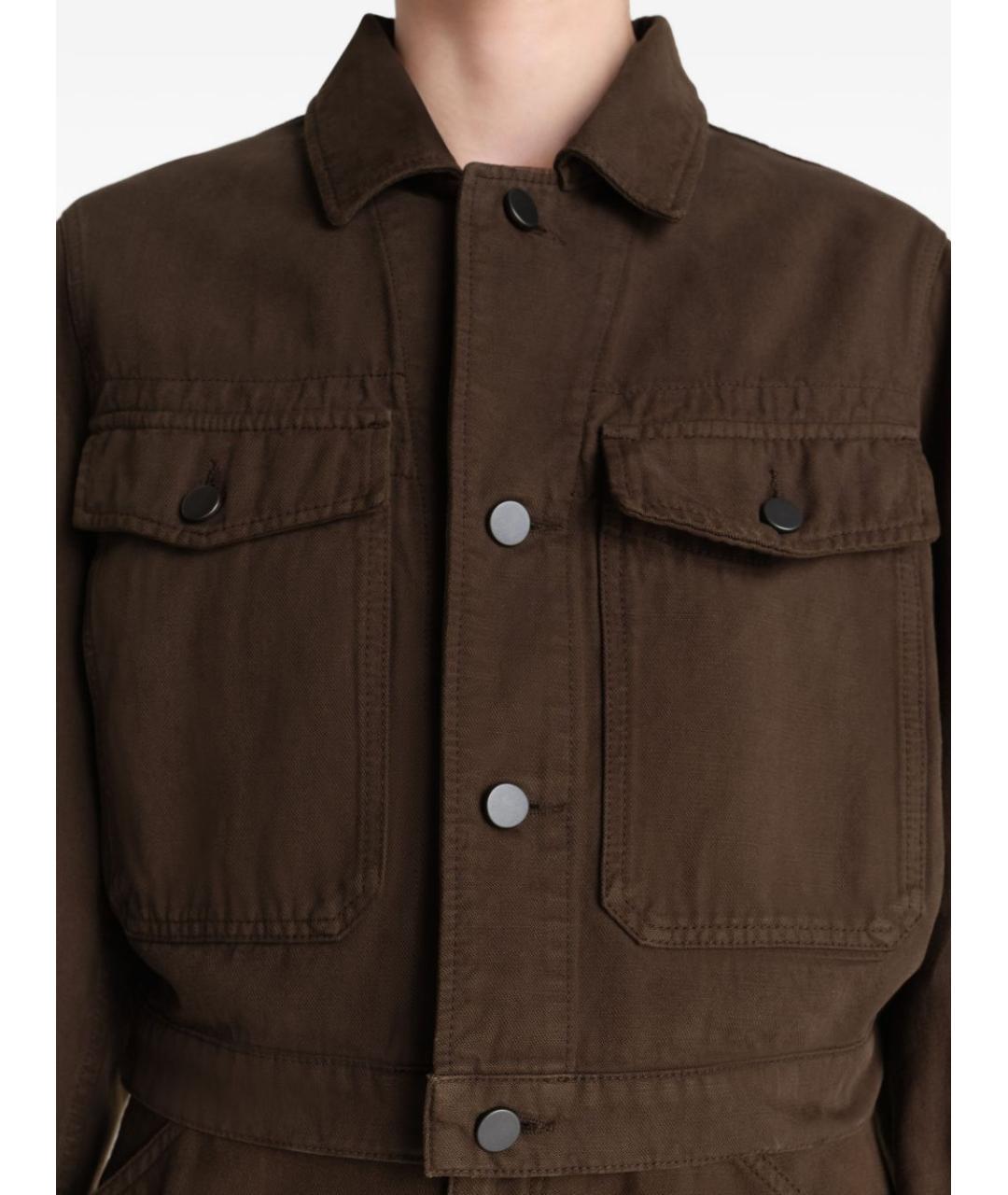 LEMAIRE Коричневая хлопковая куртка, фото 4