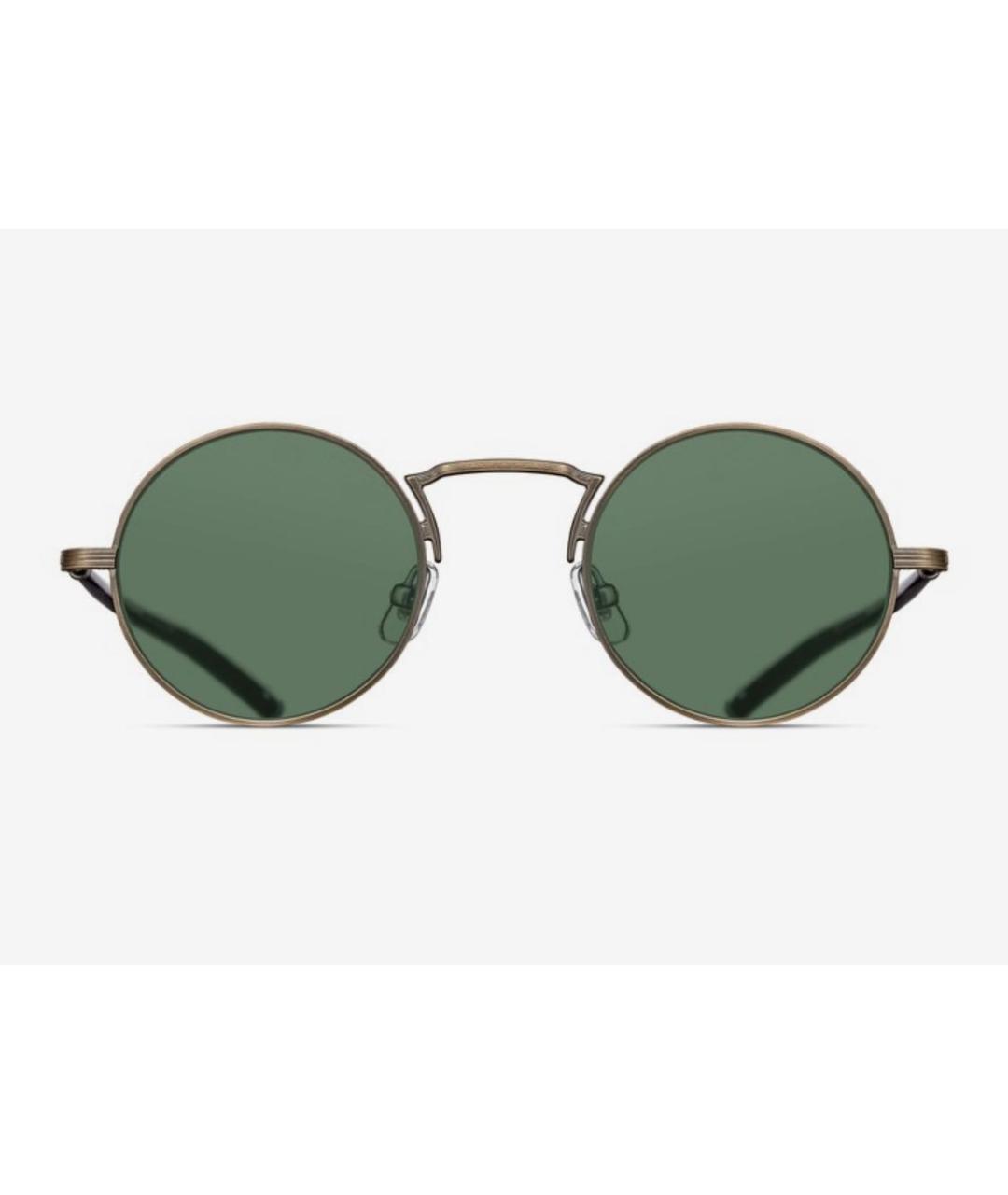 MATSUDA Золотые металлические солнцезащитные очки, фото 4