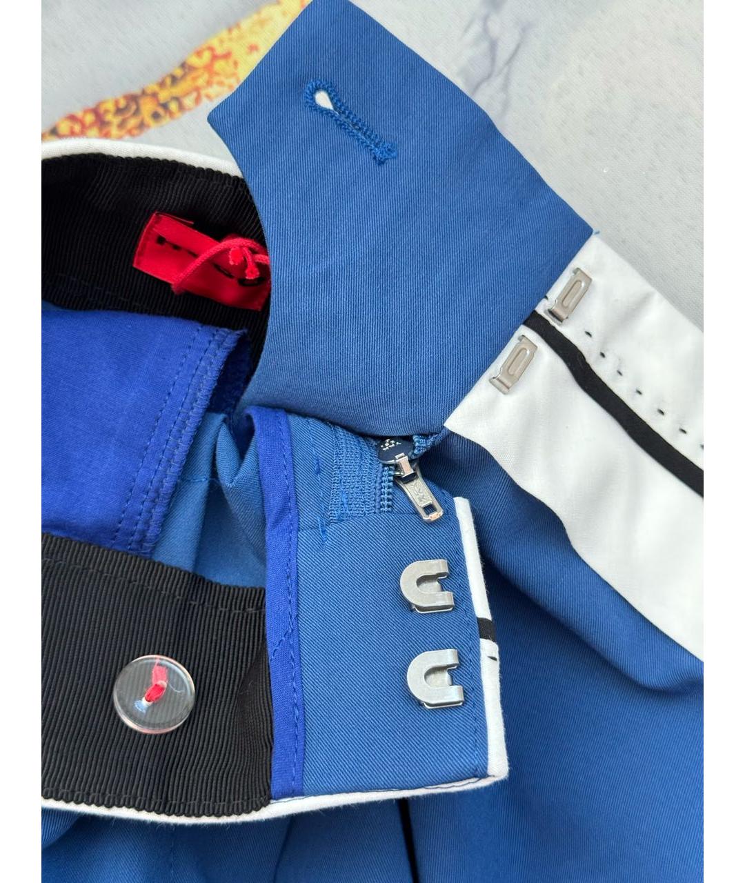 HUGO Синие вискозные брюки широкие, фото 8