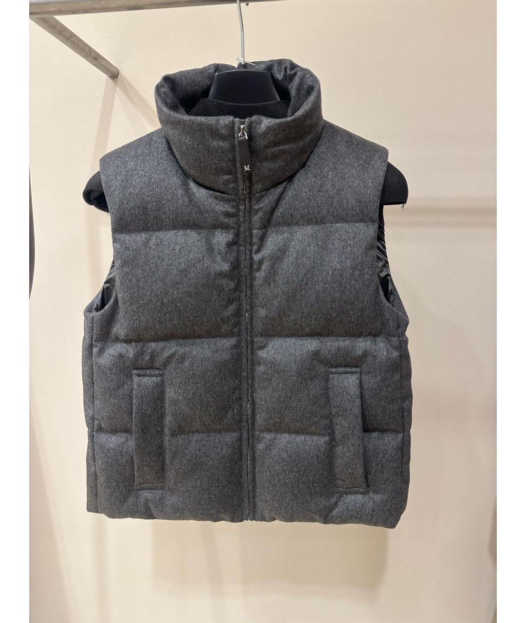 MAX MARA THE CUBE Серый кашемировый жилет, фото 2