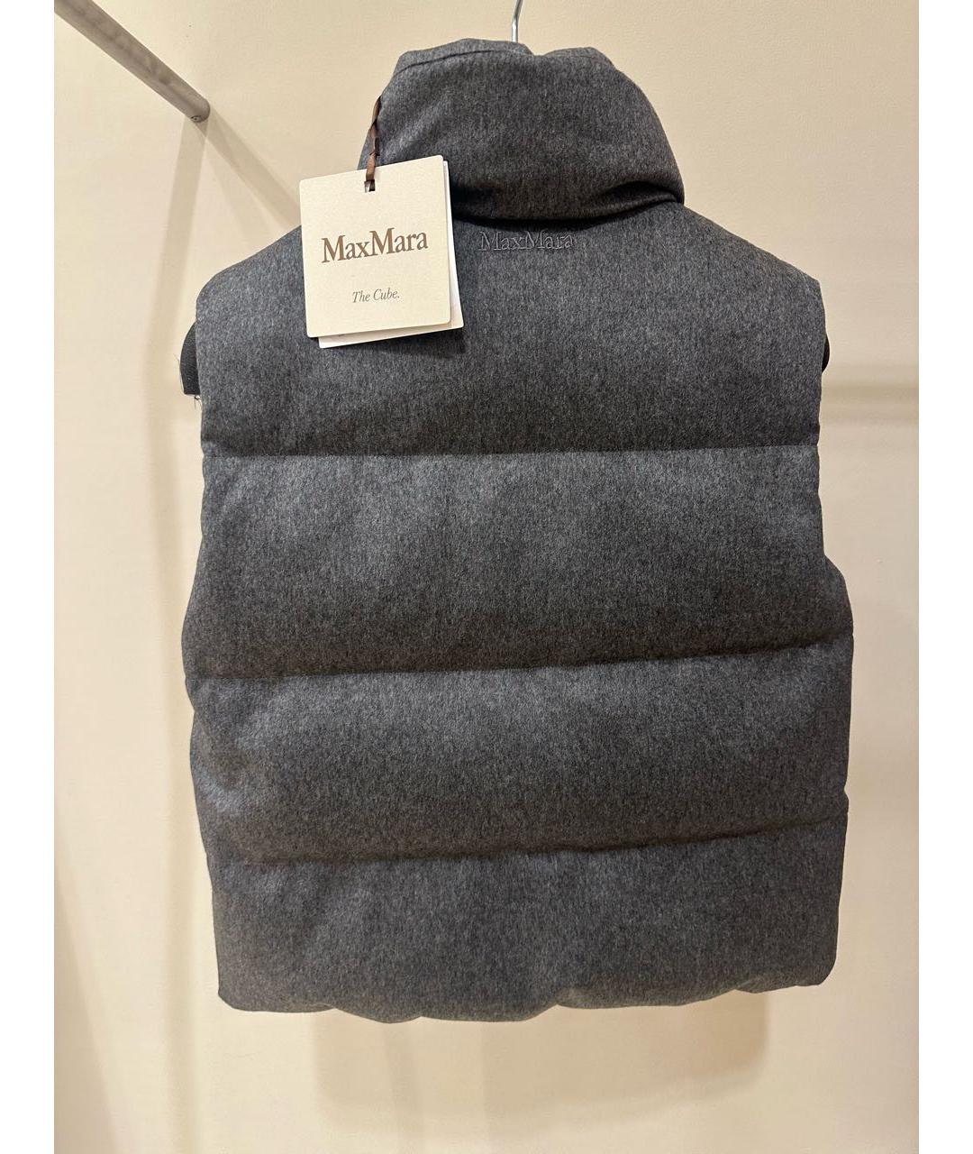 MAX MARA THE CUBE Серый кашемировый жилет, фото 4
