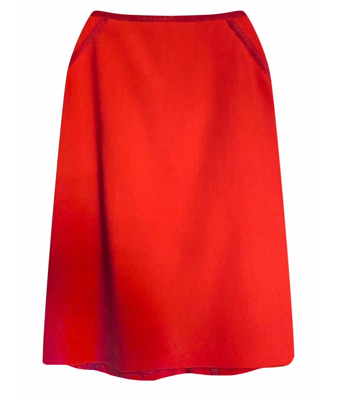 ESCADA Красная шерстяная юбка миди, фото 1